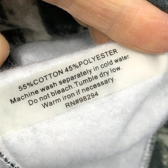 Onque Casuals Black & White Abstract Print Zip Up Sweater size XL - Picture 9 of 16